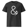 Anchor & Crew Dark Heather Grey Oversized Ampersand Signature Organic Cotton T-shirt - Men In Grey