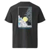 Anchor & Crew Dark Heather Grey Santorini Landmark Organic Cotton T-shirt - Women In Grey