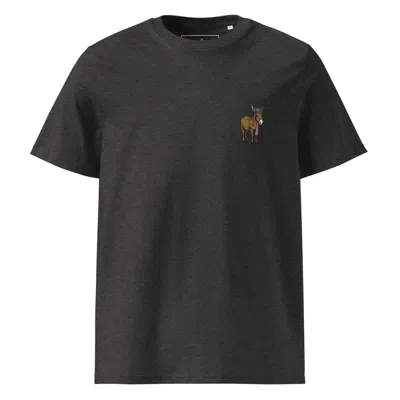 Anchor & Crew Dark Heather Grey Smart Ass Actual Life Organic Cotton Embroidered T-shirt - Men