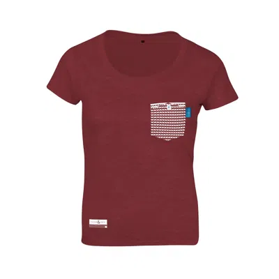 Anchor & Crew Fire Brick Red Marker Print Organic Cotton T-shirt
