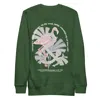 ANCHOR & CREW FOREST GREEN FLAMINGO ANOTHER GOOD DAY COTTON BLEND SWEATSHIRT - MEN