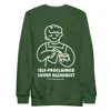 Anchor & Crew Forest Green Gustatory Coffee Alchemist Cotton Blend Embroidered Sweatshirt - Women In Green