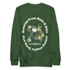 Anchor & Crew Forest Green Gustatory Coffee Over Bills Cotton Blend Embroidered Sweatshirt - Women In Green