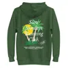 Anchor & Crew Forest Green Palm Tree Slow Sundays Running Club Cotton Blend Hoodie - Women In Green
