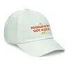 Anchor & Crew Green Pastel Mint Negroni Is My Side Hustle Club Chino Embroidered Cap - Women In Green