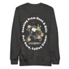 Anchor & Crew Grey / Black Charcoal Heather Gustatory Coffee Over Bills Cotton Blend Embroidered Sweatshirt - Wome In Grey/black