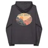 Anchor & Crew Grey Charcoal Melange Just Drift. Seeker Organic Cotton Raglan Hoodie - Men In Grey