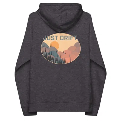 Anchor & Crew Grey Charcoal Melange Just Drift. Seeker Organic Cotton Raglan Hoodie - Men