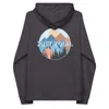Anchor & Crew Grey Charcoal Melange Just Tour. Seeker Organic Cotton Raglan Hoodie - Women In Grey