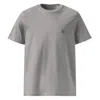 Anchor & Crew Heather Grey Ampersand Signature Organic Cotton Embroidered T-shirt - Women In Grey