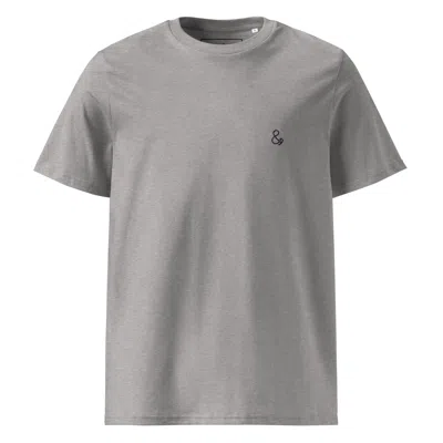 Anchor & Crew Heather Grey Ampersand Signature Organic Cotton Embroidered T-shirt - Women