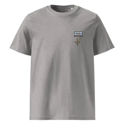 Anchor & Crew Heather Grey Cassette Monkey Organic Cotton Embroidered T-shirt - Men