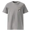Anchor & Crew Heather Grey Drummer Monkey Organic Cotton Embroidered T-shirt - Women In Grey