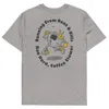 Anchor & Crew Heather Grey Gustatory Coffee Over Bills Organic Cotton Embroidered T-shirt - Women In Grey