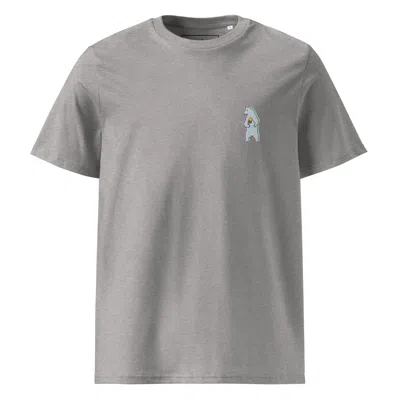 Anchor & Crew Heather Grey Polar Bear Day Out In The Wild Organic Cotton Embroidered T-shirt - Women
