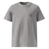 Anchor & Crew Heather Grey Scorpion Knittin' Up In The Wild Organic Cotton Embroidered T-shirt - Women In Grey