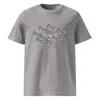 Anchor & Crew Heather Grey Zebra Where's William Going? Organic Cotton T-shirt - Women In Grey