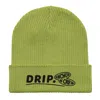 Anchor & Crew Leaf Green Drip Gen. Organic Cotton Embroidered Beanie - Men In Green