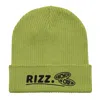 Anchor & Crew Leaf Green Rizz Gen. Organic Cotton Embroidered Beanie - Women In Green