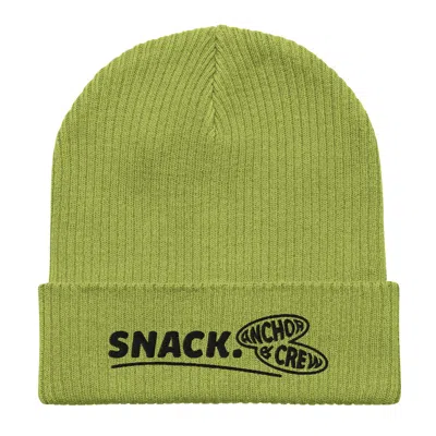 Anchor & Crew Leaf Green Snack Gen. Organic Cotton Embroidered Beanie - Men