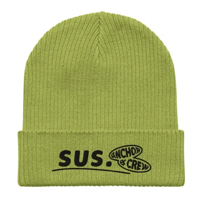 Anchor & Crew Leaf Green Sus Gen. Organic Cotton Embroidered Beanie - Women
