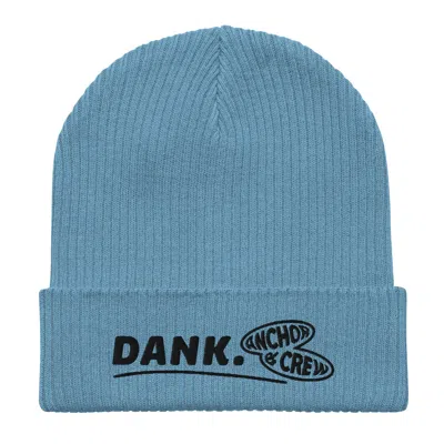 Anchor & Crew Light Blue Dank Gen. Organic Cotton Embroidered Beanie - Women