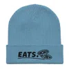 Anchor & Crew Light Blue Eats Gen. Organic Cotton Embroidered Beanie - Women In Blue