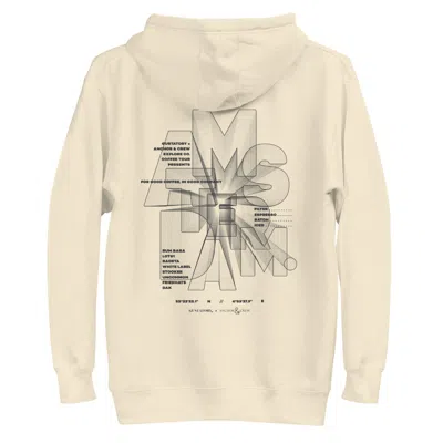 Anchor & Crew Neutrals Bone Gustatory Amsterdam Coffee Scene Cotton Blend Embroidered Hoodie - Women In Brown/white