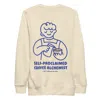 Anchor & Crew Neutrals Bone Gustatory Coffee Alchemist Cotton Blend Embroidered Sweatshirt - Women In Brown/white