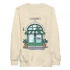 Anchor & Crew Neutrals Bone Gustatory Coffee & Chats Cotton Blend Embroidered Sweatshirt - Women In Brown/white