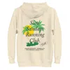Anchor & Crew Neutrals Bone Palm Tree Slow Sundays Running Club Cotton Blend Hoodie - Women In White