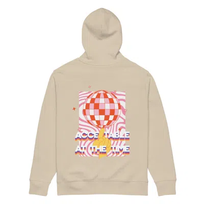 Anchor & Crew Neutrals Desert Dust Acceptable At The Time Disco! Organic Cotton Embroidered Heavyweight Hoodie - W