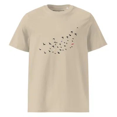 Anchor & Crew Neutrals Desert Dust Birds Where's William Going? Organic Cotton T-shirt - Men