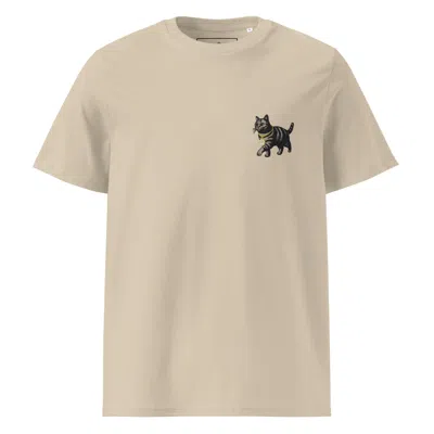 Anchor & Crew Neutrals Desert Dust Cool Cat Actual Life Organic Cotton Embroidered T-shirt - Women