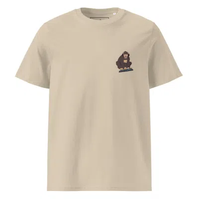 Anchor & Crew Neutrals Desert Dust D J Monkey Organic Cotton Embroidered T-shirt - Men