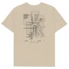 Anchor & Crew Neutrals Desert Dust Gustatory Berlin Coffee Scene Organic Cotton Embroidered T-shirt - Women In Brown