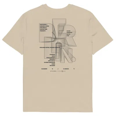 Anchor & Crew Neutrals Desert Dust Gustatory Berlin Coffee Scene Organic Cotton Embroidered T-shirt - Women In Brown