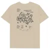Anchor & Crew Neutrals Desert Dust Gustatory Edinburgh Coffee Scene Organic Cotton Embroidered T-shirt - Women In Brown