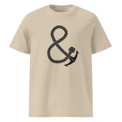 Anchor & Crew Neutrals Desert Dust Oversized Ampersand Signature Organic Cotton T-shirt - Women In Brown
