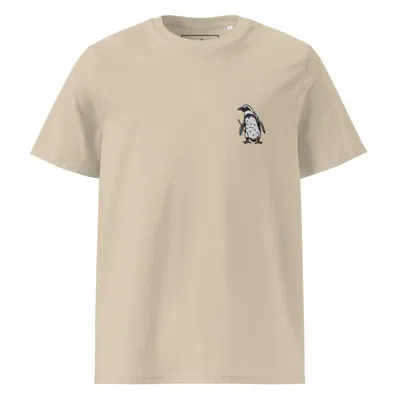Anchor & Crew Neutrals Desert Dust Penguin Suit Actual Life Organic Cotton Embroidered T-shirt - Men In Black