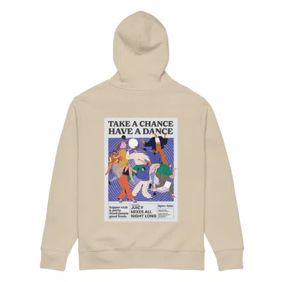 Anchor & Crew Neutrals Desert Dust Take A Chance Have A Dance Disco! Organic Cotton Embroidered Heavyweight Hoodie