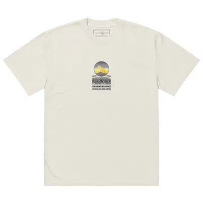 Anchor & Crew Neutrals Faded Bone Desert Surf Explore Co. Oversized Cotton T-shirt - Men In White
