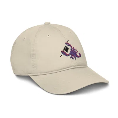Anchor & Crew Neutrals Oyster Scorpion Knittin' Up In The Wild Organic Cotton Embroidered Baseball Cap - Men