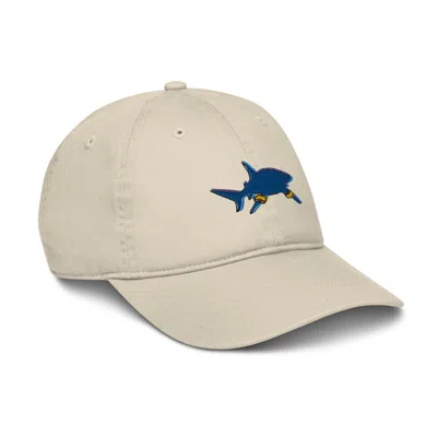 Anchor & Crew Neutrals Oyster Shark Gone Swimming In The Wild Organic Cotton Embroidered Baseball Cap - Men