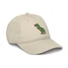 Anchor & Crew Neutrals Oyster T-rex Snap Dancin' In The Wild Organic Cotton Embroidered Baseball Cap - Women