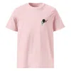 Anchor & Crew Pink / Purple Cotton Pink Artist Monkey Organic Cotton Embroidered T-shirt - Women In Pink/purple