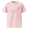 Anchor & Crew Pink / Purple Cotton Pink Birds Where's William Going? Organic Cotton T-shirt - Women In Pink/purple