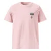 Anchor & Crew Pink / Purple Cotton Pink Cassette Monkey Organic Cotton Embroidered T-shirt - Women In Pink/purple