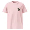 Anchor & Crew Pink / Purple Cotton Pink Cool Cat Actual Life Organic Cotton Embroidered T-shirt - Women In Pink/purple