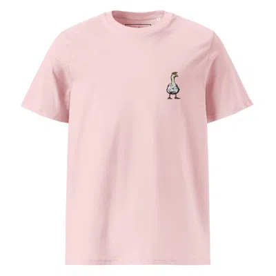 Anchor & Crew Pink / Purple Cotton Pink Dapper Duck Actual Life Organic Cotton Embroidered T-shirt - Women In Pink/purple